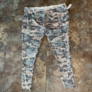 Venus plus size camo sparkly sequin pull on pants size 3X event night out date
